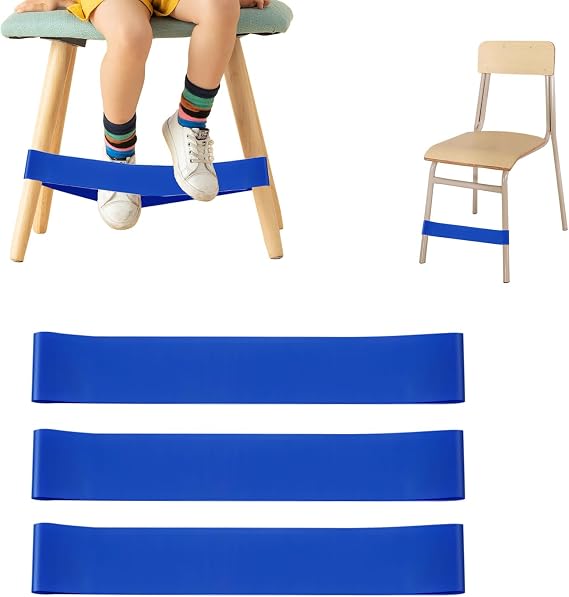 3 Pack ADHD Tools for Kids, Chair Bands for Kids with Fidgety Feet,Improve Focus & Reduce Restlessness,Suitable for Desks and Chairs in Autism Classrooms and Homes Must Haves