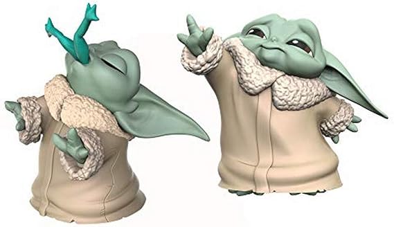 STAR WARS The Bounty Collection The Child Collectible Toys 2.2-Inch The Mandalorian Baby Yoda Froggy Snack, Force Moment Figure 2-Pack | Star Wars The Mandalorian The Bounty Collection 2.2 Inch Action Figure 2-Pack - The Child Grogu Froggy Snack and Force Moment