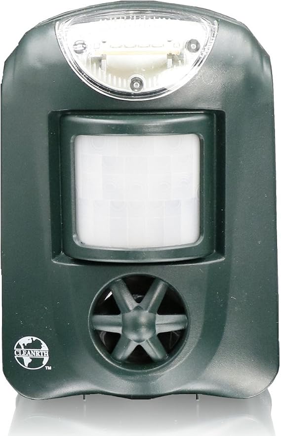 Cleanrth TSBR610 Advanced Sonic & Ultrasonic Bird Repeller | Features Triple Scan Technology paired with startling visual strobe lights