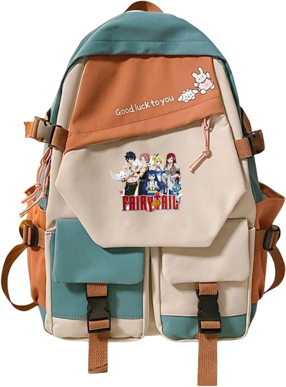 Fairy Tail Anime Backpack for Women Kawaii Design Student School Shoulder Bag Canvas Youth Outdoor Travel Backpack