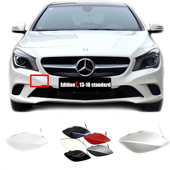 Front Tow Cover Fit 12-15 Mercedes-Benz CLA-Class Coupe W117 for CLA180 CLA200 CLA220 CLA250 2012 2013 2014 2015 Bumper Hook Eye Cap 1178850622 (Black)