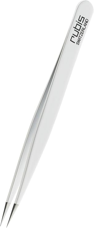 Rubis Switzerland White Point Tweezers - 1K005