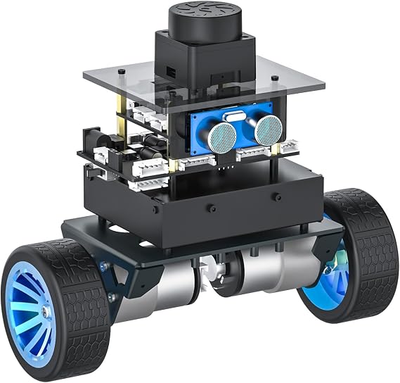 Yahboom MicroROS Robot 2WD Self Balancing ROS2 Two-Wheeled Car SLAM Mapping Navigation STM32,AI Visual Recognition Image Processing(VM Not Support MAC) (Ver Standard)