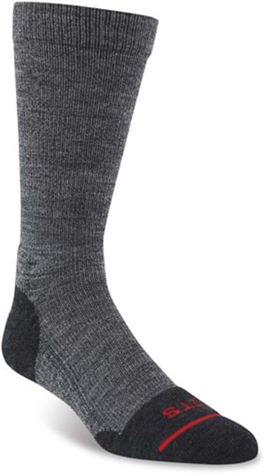 FITS Womens Light Hiker Crew: Lightweight Socks for Hiking, Camping, Trails, Trekking, and Outdoors, Coal (M, Coal)