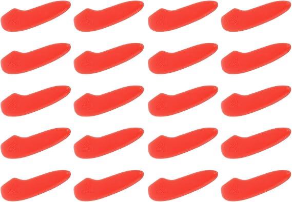 Knives Edge Guards - 20Pcs Knife Cover Sleeves Fits for Chef Knife, Santoku, Bread and Paring Knives - ABS Plastic Safety Knives Case Blade Protector - (Red)
