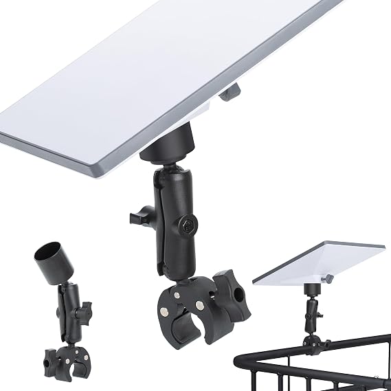 Mount Kit for Starlink Mini, Universally Adjustable Angle Clamp Mount, Pole Clamp for RV/Pole/Yacht/Camper, Compatible New and Old Version Pipe Adapter