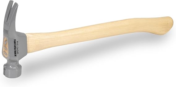 VAUGHAN Framing Hammer, 21 Oz, Milled Face Hammer | Drop-Forged Steel Head, Milled Face Grips Nail Heads, NaiLoc Magnetic Nail Holder, 18 Inch Handle, VN02145
