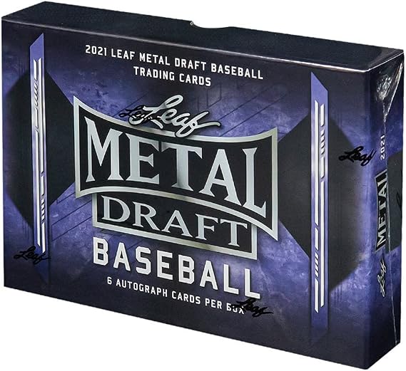 Leaf 2021 Metal Draft Baseball Hobby Box (6 Autographed Cards)