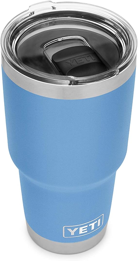 YETI Rambler 30oz Tumbler Stainless Steel Vacuum Insulated Mug with Slider Lid, Pacific Blue