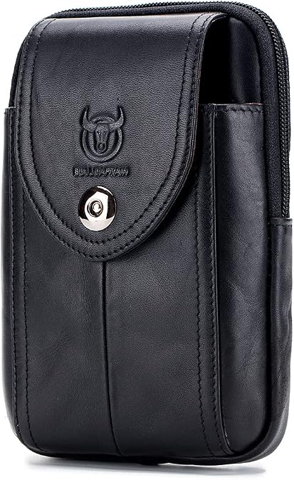 Leather Waist Pack Phone Belt Bag for Men Loop Holster Wallet Cellphone Case Pouch Pack Clip Money Purse
