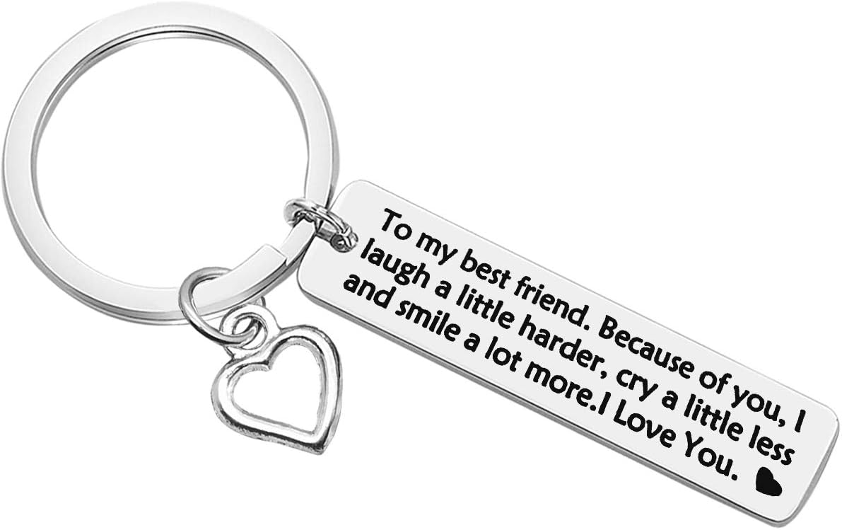Best Friend Keychain Friendship Gifts for Women Thank You Gift to Best Friend Christmas Birthday Gifts Mothers Day Gifts Friendship Jewelry Best Friend Gift for Women