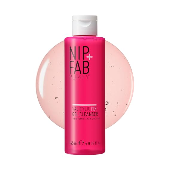 Nip + Fab Salicylic Fix Gel Face Cleanser with Niacinamide and Allantoin, Hydrating BHA Facial Cleansing Face Wash, Salicylic Cleaner, Antioxidants 4.9 Fl Oz