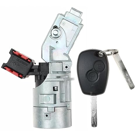 8200214168 Ignition Lock Switch, Ignition Lock Barrel Starter Switch with Key fit for Trafic/Master/Kangoo/Clio/Logan/Mk2/Mk3/SanderoTwingo Vivaro Dokker Duster 7701208408 806010030R
