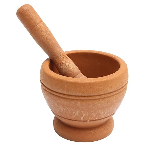 Resin Pestle & Mortar Set Garlic Herb Spice Mixing Grinder Crusher Kitchen Bowl Smashing Tools-Wood