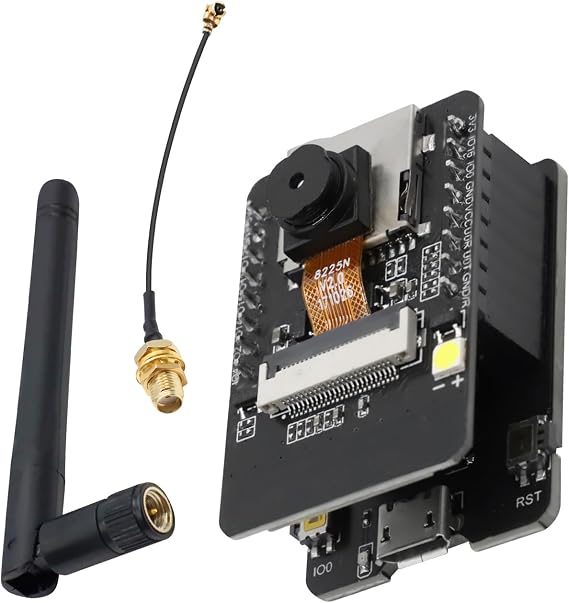 For ESP32 CAM Module, QIQIAZI ESP32-CAM-MB Dual-Core WiFi Bluetooth with Camera OV2640 + 2.4G Antennas IPEX Micro USB with TF Card Slot Compatible with Arduino