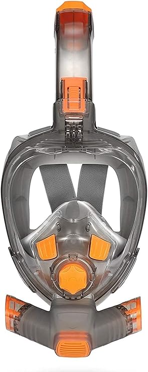Full Face Snorkel Foldable Diving Masks Full Face Scuba Diving Mask for Adult Youth Anti Fog Goggles Underwater Wide View Transparent Snorkel Swimming