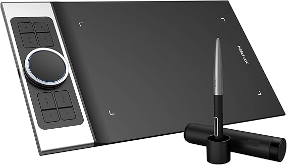 XPPen Deco Pro Small Graphics Drawing Tablet Ultrathin Digital Pen Tablet with Tilt Function Double Wheel and 8 Shortcut Keys 8192 Levels Pressure 9x5 Inch Working Area Balck