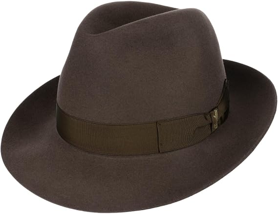 Borsalino Classico Fur Felt Fedora (55) Taupe