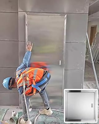 12x12 18x18 24x24 Large Stainless Steel Access Door, Drywall Decorative Access Panel for Wall Electrical Plumbing, Wall Hole Cover Inspection Plate12x16in