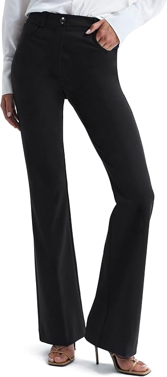 Houmous S-XXL 29'' 31'' 33'' 35'' Inseam Women's Bootcut Dress Pants Pockets Stretch Work Lounge Pant Office Casual