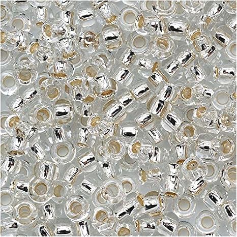 Toho Round Seed Beads 8/0#21 'Silver Lined Crystal' 8 Gram Tube