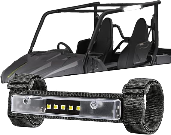 UTV Roll Cage LED Dome Light Bar for Land Rover Defender 110 2020â2024 Interior Courtesy Light Waterproof Cab Light Accessories with Adjustable Strap Mount,White S 