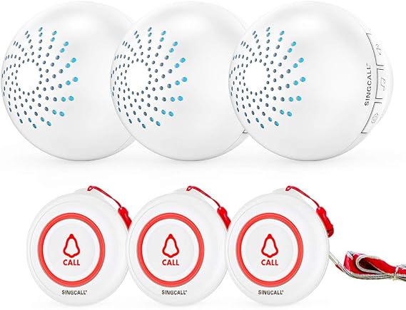 SINGCALL Caregiver Pagers Wireless Call Button System for Elderly Patient