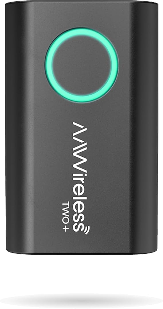 AAWireless Two+ Wireless Carplay Adapter & Android Car Wireless Adapter 2-in-1 Wireless Connection via Bluetooth & WiFi For iPhone X& Android 11+ Multifunctional Button