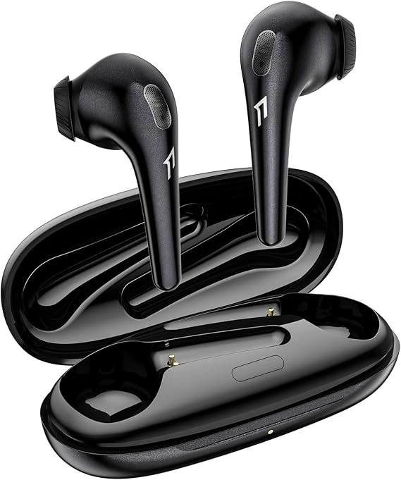1MORE True Wireless Earbuds, Bluetooth 5.0 Earphones, Noise Cancelling, Quick Connection, for iPhone, Samsung, Headphones with 4 Microphones for Clear Phone Calls, IPX5 Waterproof, ComfoBuds-Black
