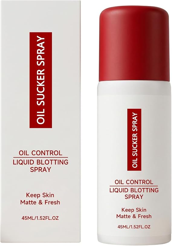 Oil Sucker Liquid Blotting Paper Spray 1.33 oz Instant Oil Control Mist for Face, Travel-Friendly Shine Absorber for All Skin Types (1Pcs)