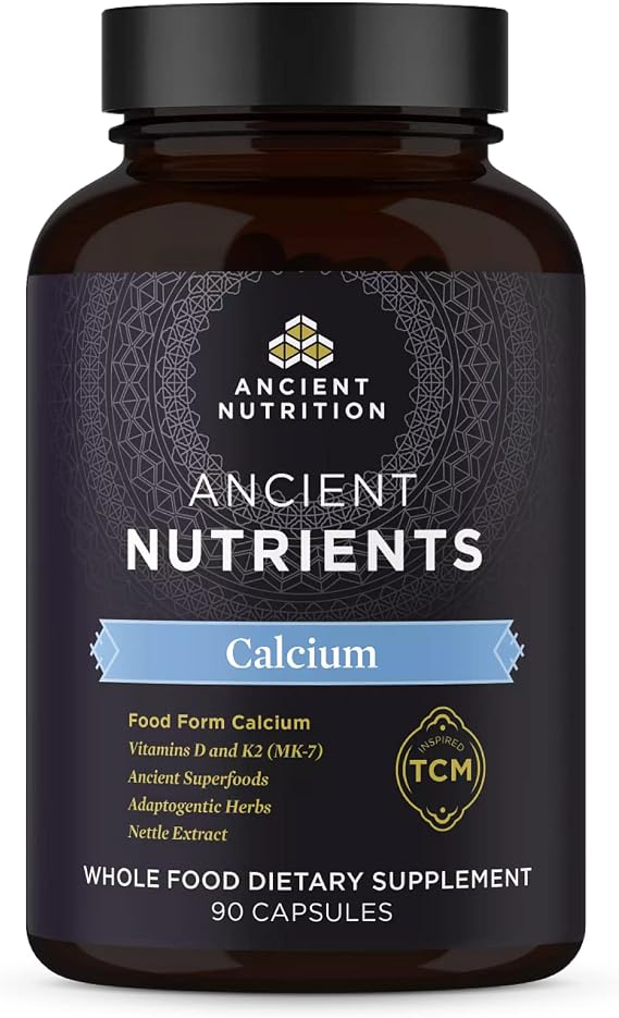 Ancient Nutrition Calcium Supplement + Vitamin D + K2, Supports Bone Health