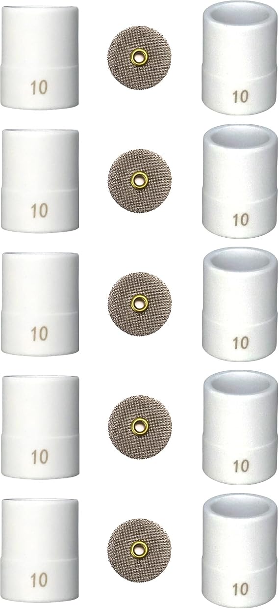 #10 Ceramic (10-Pack) White TIG Welding Cup