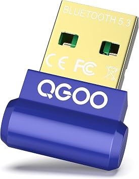 USB Bluetooth Adapter for PC - QGOO Bluetooth Dongle 5.3 EDR, Wireless Receiver for Desktop Computer Laptop Windows 8.1/10/11(blue-08)