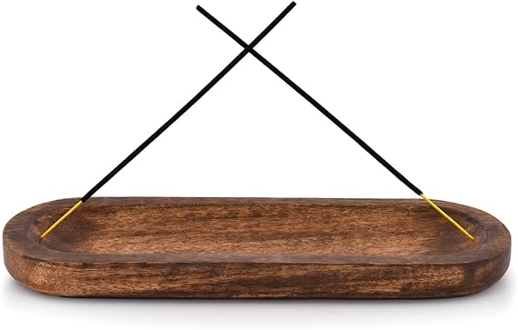Incense Burner Stick Holder Ash Catcher Wooden Handmade Modern Gift Wood Home Decor Size (11" X 4" X 1")