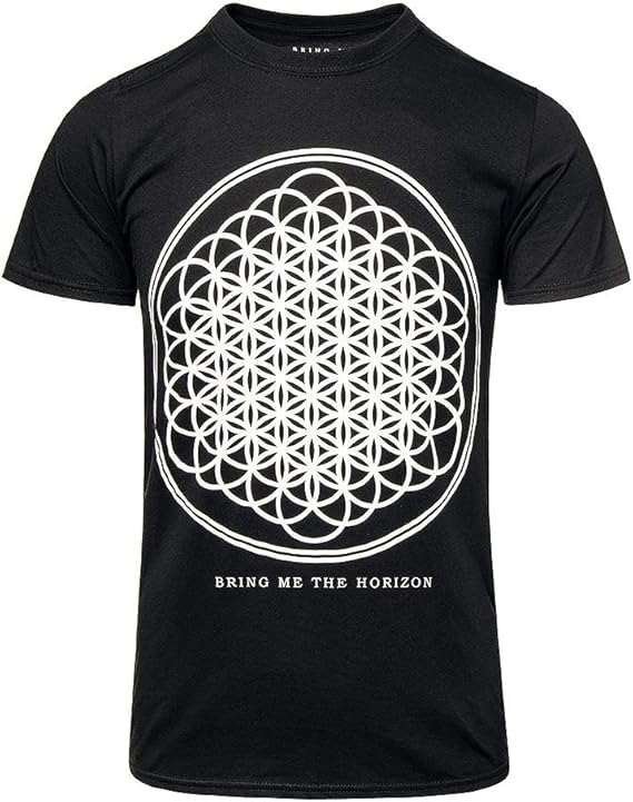 Bring Me The Horizon Men's Sempiternal Tour (Back Print) Slim Fit T-Shirt Large Black