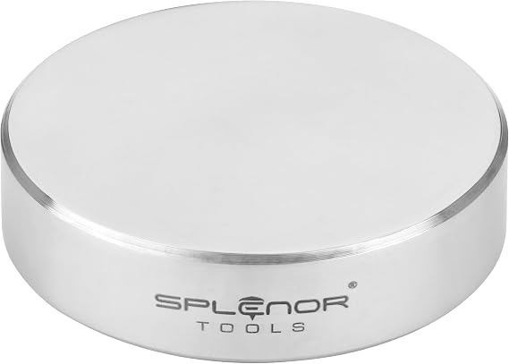 Splenor Tools Steel Bench Block - Flat Anvil Jewelers - Solid Metal Bench Block for Jewelry Repairing & Metal Stamping