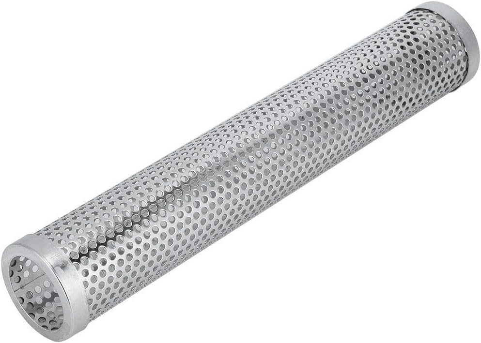 Smoker Tube, Perforated Stainless Steel Portable Smoker Tube Made of 304 Stainless Steel Density Diffusion Holes for Electric Gas Charcoal Grill Smokers