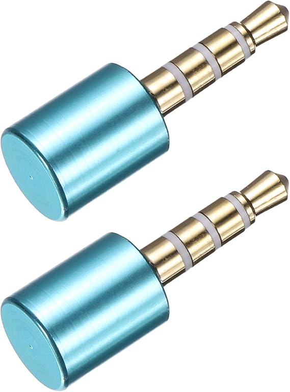 2 Pcs Microphone Blocker, USB 3.5mm Audio Blocker Audio Privacy Protector for Laptops/Smartphones/Tablets/Computers, Blue