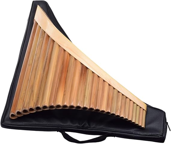 Pan Pipes Woodwind Instrument 25-pipe Professional Playing Pan Flute Bitter Bamboo G/C Pai Xiao