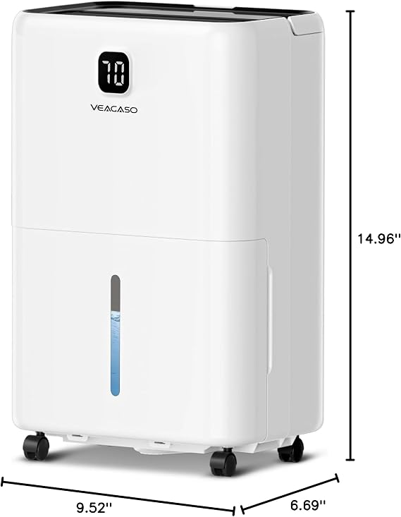 4000 sq.ft Dehumidifiers for Basement, MAX 58 Pint Smart Compressor Dehumidifier with Drain Hose, Intelligent Humidistat, Dry Clothes, 24HR Timer, for Home, Large Room, Bathroom, Bedroom