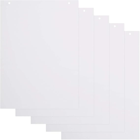 Plain Flipchart Pad, A1 (58,5 x 81 cm), 60 gr/sqm Paper, 20 Sheets per pad (Pack of 5 Pads)