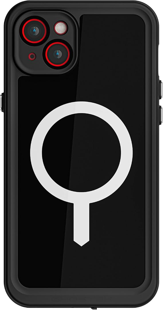 Ghostek Nautical Slim iPhone 15 Plus Waterproof Case - Built-in Screen Protector and Camera Protector, Compatible with MagSafe Accessories (6.7 Inch, Black)