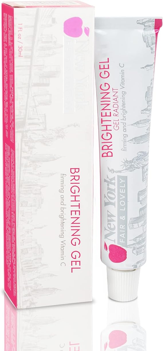 New York Fair & Lovely, Skin Brightening Gel – 1 fl oz / 30g – Formulated to Fade Dark Spots, Uneven Skin Tone, with Alpha Arbutin & Vitamin C – For Women and Men