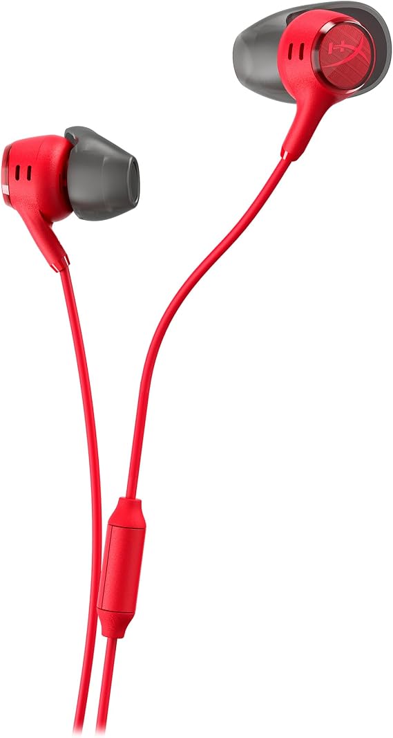 HyperX Cloud Earbuds III, Wired Gaming Earbuds, Multi-Platform, Handheld, Console Controller, 4-Size Ear Tip Design, 14 mm Driver, 3.5 mm, in-Line Controls, Red (2026)
