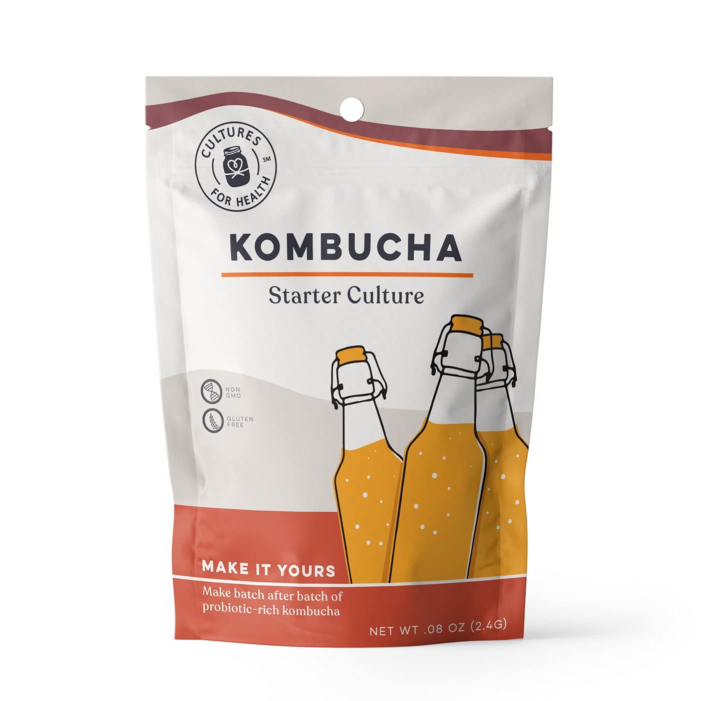 Cultures for Health Certified Organic Kombucha Starter SCOBY | Heirloom Culture for Unlimited Batches | Shelf-Stable Dehydrated Scoby for Fresh Activation | Brew Your Own Probiotic Tea | pH Test Strips Included