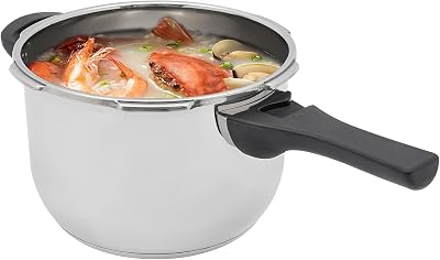 8.45Qt Stainless Steel Pressure Cooker,One-Hand Locking Aluminum Pressure Canner,Tabletop Stove top Pressure Cooker Pot For Canning Vegetables, Meats, Poultry, Seafood And Stewing Food