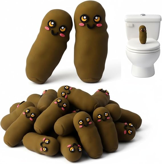 JellyArch 50 Pcs Mini Poop Figures Fake Poo Toys Prank Party Favors