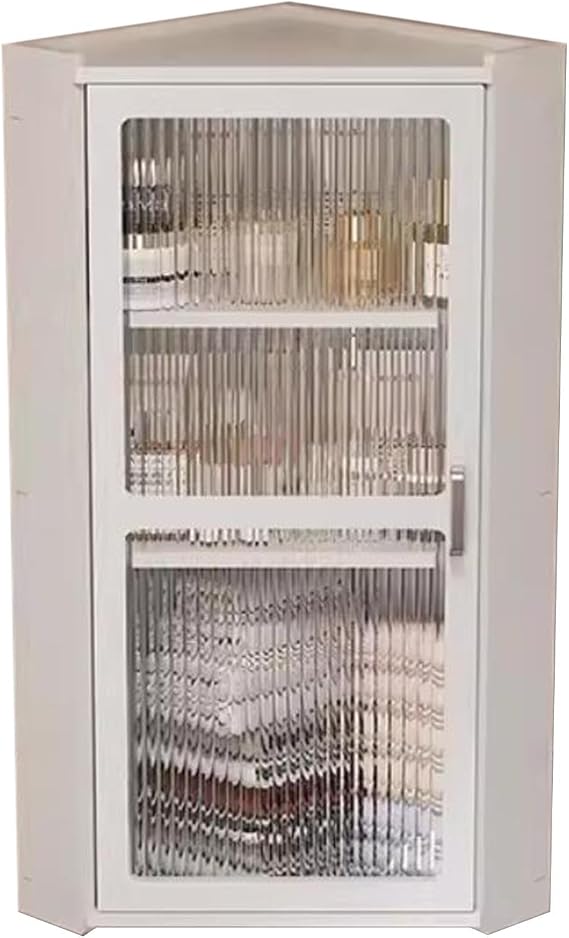 Bathroom Cosmetics Storage Rack Corner Wall-mounted Cabinet Living Room Multi-layer Storage Cabinet Kitchen Spice Floating Rack(70 * 30 * 30cm)