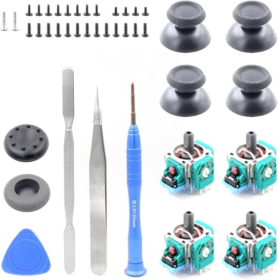 PS5 Controller Repair Replacement Thumbstick 18in1 Joystick Analog Stick Sensor Thumbstick Module Repair Parts