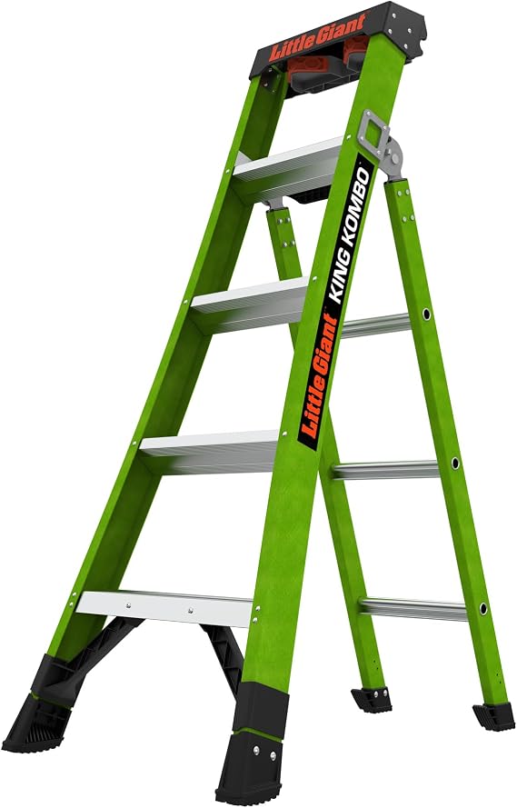 Little Giant King Kombo, 5 ft Fiberglass Multi-Position Ladder, 13905-001